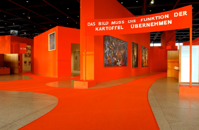 Installation view: &amp;quot;J&amp;ouml;rg Immendorff: Male Lago&amp;quot;, Neue Nationalgalerie, Berlin, 2005