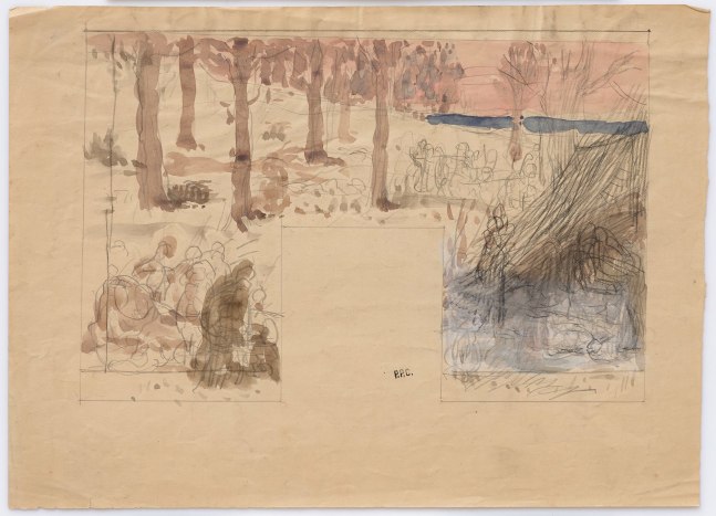 Pierre Puvis de Chavannes
&amp;ldquo;&amp;Eacute;tude pour L&amp;rsquo;Hiver
(Study for Winter)&amp;rdquo;, ca.&amp;thinsp;1890&amp;ndash;1892
Watercolor, pencil on paper
8 x 11 inches
20 x 28 cm
PCZ 56