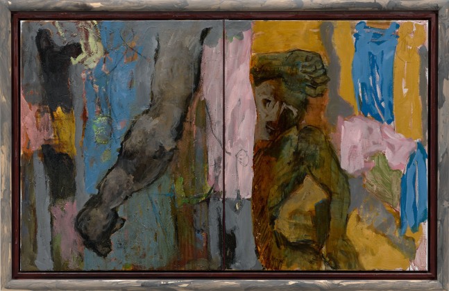 Markus L&amp;uuml;pertz
&amp;ldquo;Student&amp;rdquo;, 2020
Mixed media on canvas in artist&amp;rsquo;s frame
Two parts, overall:
39 1/4 x 64 1/4 inches
100 x 163 cm
ML 2355
&amp;nbsp;

Play Video
.inquireButton {    border: none;    color: #000000;    background-color: #f8f8f8;    border-radius: 5px;    padding:10px;    font-family: Garamond, serif;    font-size:12px;  }  .inquireButton:hover {    color: #000000 !important;    background-color: #e6e6e6;  }  .inquireButton: focus {    color: #000000 !important;    background-color: #e6e6e6;  }



&amp;nbsp;