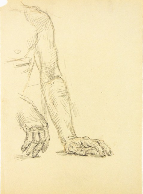 Paul Cadmus, Two Studies of a Resting Hand, circa 1940-1949