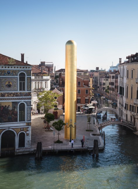 James Lee Byars

&amp;ldquo;The Golden Tower&amp;rdquo;, 1990

Stainless steel, 24 karat gold

836 1/2 x 98 1/2 x 98 1/2 inches

2125 x 250 x 250 cm

JB 125

$10,000,000