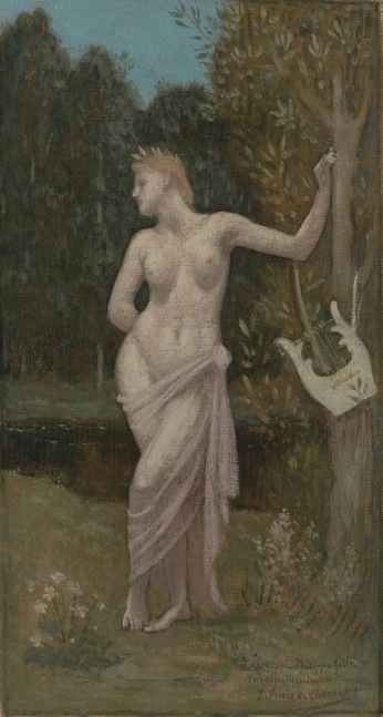 Pierre Puvis de Chavannes

&amp;ldquo;Erato ou Euterpe

(Erato or Euterpe)&amp;rdquo;, ca. 1889

Oil on canvas

17 1/4 x 9 1/2 inches

43.5 x 24.5 cm

PC 7

$325,000