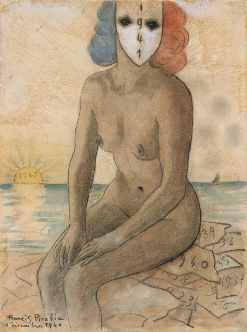 Francis Picabia

&amp;ldquo;Victoire fran&amp;ccedil;aise&amp;rdquo;, 1940

Pencil, charcoal, watercolour, gouache on paper mounted on cardboard

16 1/2 x 12 1/4 inches

41.5 x 31.5 cm

PIZ 167