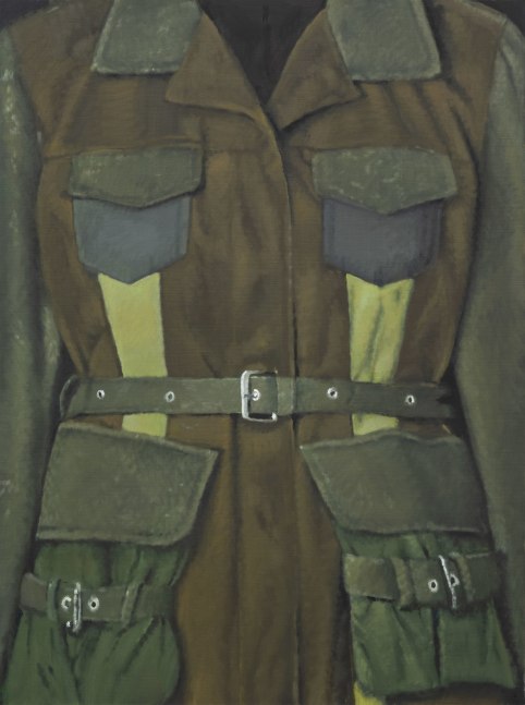 Issy Wood

&amp;ldquo;Militarily&amp;rdquo;, 2023

Oil on linen

48 3/4 x 36 1/2 inches

124 x 92.5 cm

IWO 161