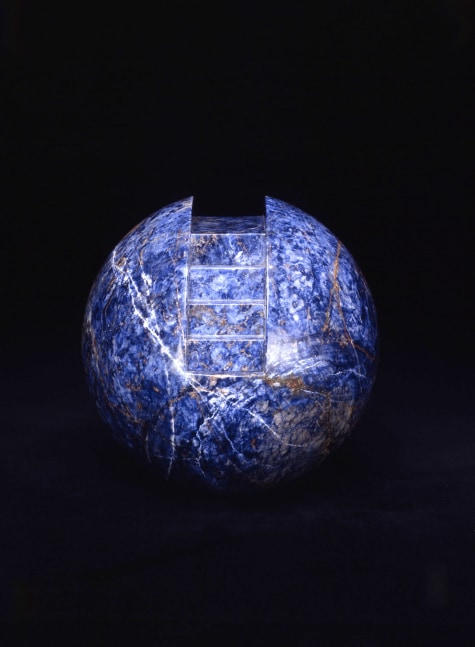 James Lee Byars

&amp;ldquo;The Sphere with Stairs&amp;rdquo;, 1989

Blue African granite

Diameter:

9 3/4 inches

25 cm

JB 93/E