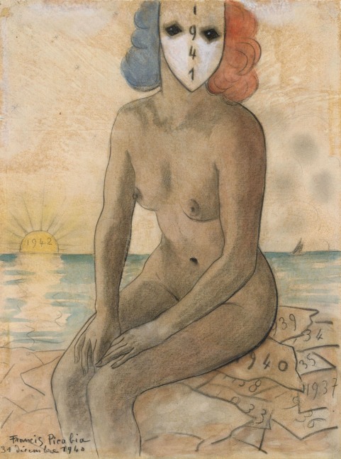 Francis Picabia

&amp;ldquo;Victoire fran&amp;ccedil;aise&amp;rdquo;, 1940

Pencil, charcoal, watercolour, gouache

on paper mounted on cardboard

16 1/2 x 12 1/4 inches

41.5 x 31.5 cm

PIZ 167