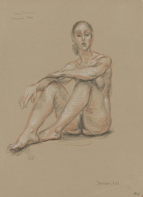 Paul Cadmus, Seated Nude Dancer, circa 1970-1979