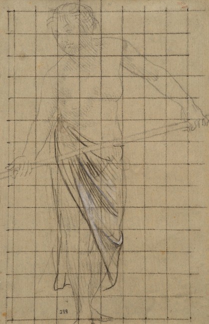 Pierre Puvis de Chavannes
&amp;ldquo;&amp;Eacute;tude pour Ludus Pro Patria
(Study for Ludus Pro Patria)&amp;rdquo;, 1882
Chalk, white heightening on paper
10 1/2 x 7 inches
27 x 17.5 cm
PCZ 95