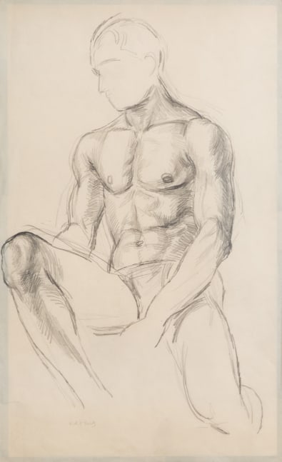Paul Cadmus, Untitled Study (Muscle Man), circa 1937