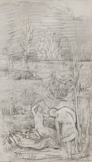 Pierre Puvis de Chavannes

&amp;ldquo;Esquisse pour L&amp;rsquo;&amp;Eacute;t&amp;eacute;

(Sketch for Summer)&amp;rdquo;, 1891

Charcoal on canvas

53 1/4 x 29 1/2 inches

135 x 75 cm

PC 4

$350,000