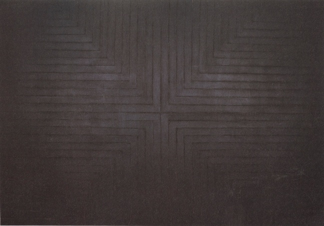 FRANK STELLA
Arbeit Macht Frei
1958
enamel on canvas
85 x 121 1/2 inches (215.9 x 308.6 cm)
Private Collection&amp;nbsp;