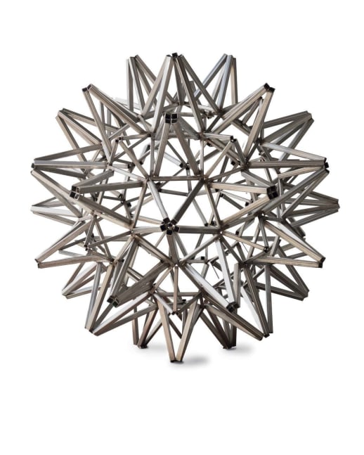 FRANK STELLA
Star with square tubing&amp;nbsp;
2016
stainless steel&amp;nbsp;
46 x 46 x 46 inches (116.8 x 116.8 x 116.8 cm)
The Estate of Frank Stella