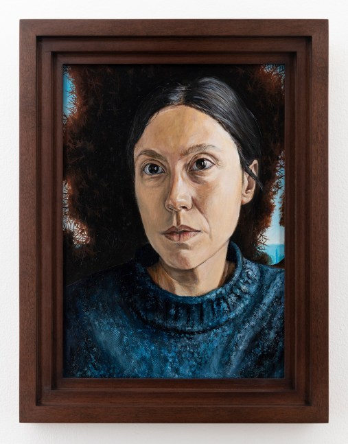 Giangiacomo Rossetti
Fantasia n.0 - Premonizione, 2020
Oil on wood panel, artist&amp;#39;s frame
Painting: 13 3/4 x 9 7/8 inches (34.9 x 25.1 cm)
Artist frame: 13 3/4 x 9 7/8 x 1 3/8 inches (34.9 x 25.1 x 3.5 cm)