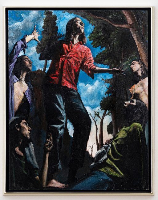Giangiacomo Rossetti
Fantasia n.7 - Auto ipnosi, 2020
Oil on aluminium panel, artist&amp;#39;s frame
Painting: 18 x 14 inches (45.7 x 35.6 cm)
Artist frame: 19 x 15 x 1 3/8 inches (48.3 x 38.1 x 3.5 cm)