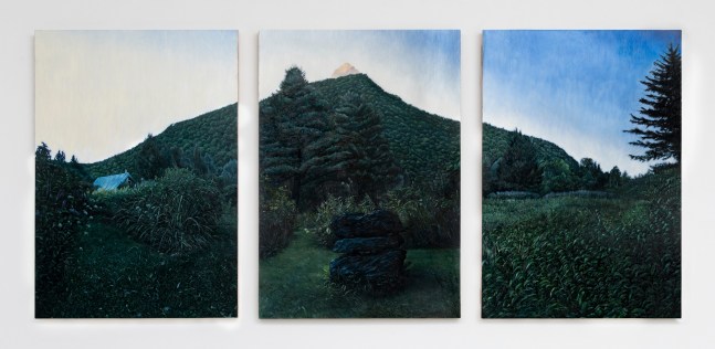 Giangiacomo Rossetti
The Red Mountain, 2020
Oil on wood panel
Overall: 47 1/4 x 100 1/2 inches (120 x 255.3 cm)