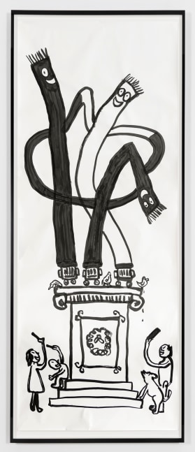 Paul Chan

Kultur (culture), 2019
Ink on paper
Paper: 122 3/4 x 48 inches (311.8 x 121.9 cm)
Frame: 126 3/4 x 52 x 2 7/8 inches (321.9 x 132.1 x 7.3 cm)