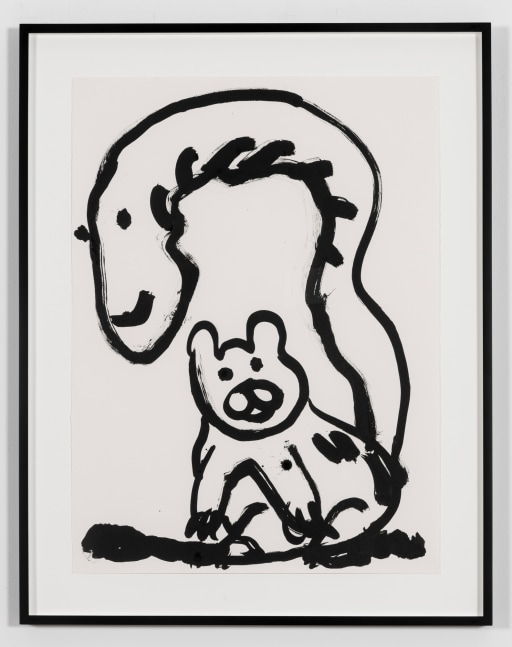 Paul Chan

das Eichh&amp;ouml;rnchen, Eichk&amp;auml;tzchen (squirrel, oak kitten), 2020
Ink on paper
Paper: 30 x 22 inches (76.2 x 55.9 cm)
Frame: 36 x 28 1/4 x 1 1/2 inches (91.4 x 71.8 x 3.8 cm)