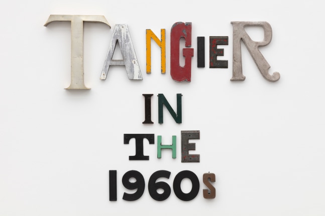 Jack Pierson
Tangir in the 1960s
2021
Metal, wood, plastic
49 1/2 x 62 1/2 x 3 inches (125.7 x 158.8 x 7.6 cm)
$175,000