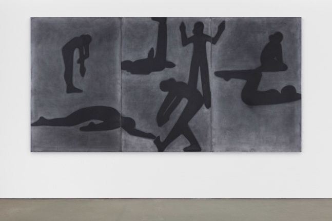 Silke Otto-Knapp
In the waiting room (7)
2019
Watercolor on canvas
3 panels, overall:
59 1/8 x 118 1/8 inches (150 x 300&amp;nbsp;cm)