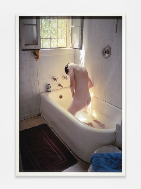 Catherine Opie
Pam shaving, 1990
1990/2024
Pigment print
24 1/2 x 16 1/2 x 1 1/2 inches (62.2 x 41.9 x 3.8 cm)