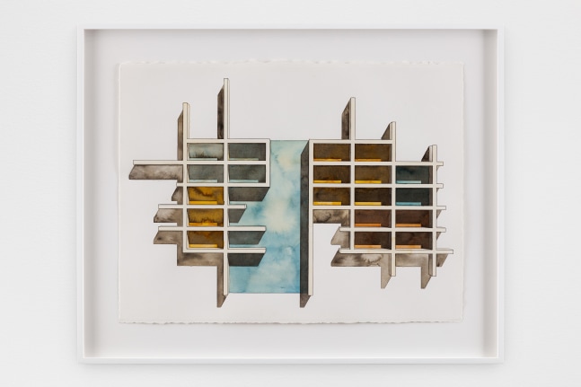 Study for Cellular Grid #5
2019
Watercolor and gouache on paper
Paper Dimensions:
22 5/8 x 30 inches (57.5 x 76.2 cm)

Framed Dimensions:
30 1/8 x 37 1/8 x 1 1/2 inches (76.5 x 94.3 x 3.8 cm)