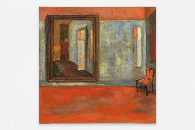Gillian Wearing
Red room
2023
Oil on thin board
11 3/4 x 11 3/4 x 1/8 inches (30 x 30 x .3 cm)