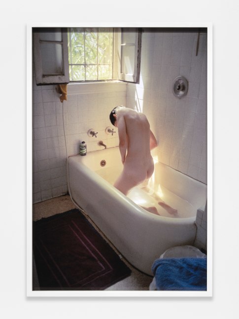 Catherine Opie
Pam shaving, 1990
1990/2024
Pigment print
24 1/2 x 16 1/2 x 1 1/2 inches (62.2 x 41.9 x 3.8 cm)
