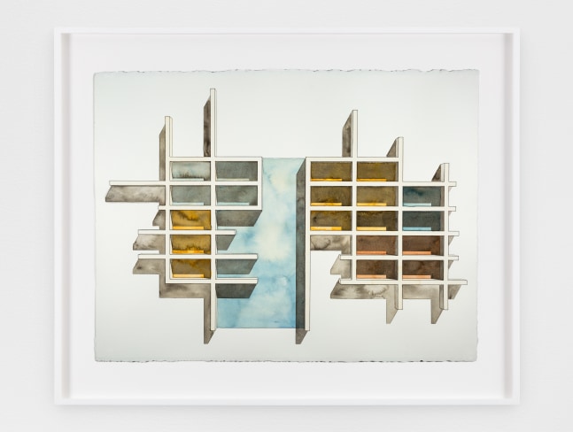 Andrea Zittel
Study for Cellular Grid #5
2019
Watercolor and gouache on paper
Paper Dimensions:&amp;nbsp;22 5/8 x 30 inches (57.5 x 76.2 cm)
Framed Dimensions:&amp;nbsp;30 1/8 x 37 1/8 x 1 1/2 inches (76.5 x 94.3 x 3.8 cm)
$30,000