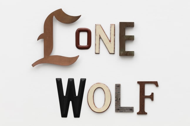Jack Pierson
Lone Wolf
2020
Metal, wood
37 x 45 1/2 x 1 1/4 inches (94 x 115.6 x 3.2 cm)
$125,000