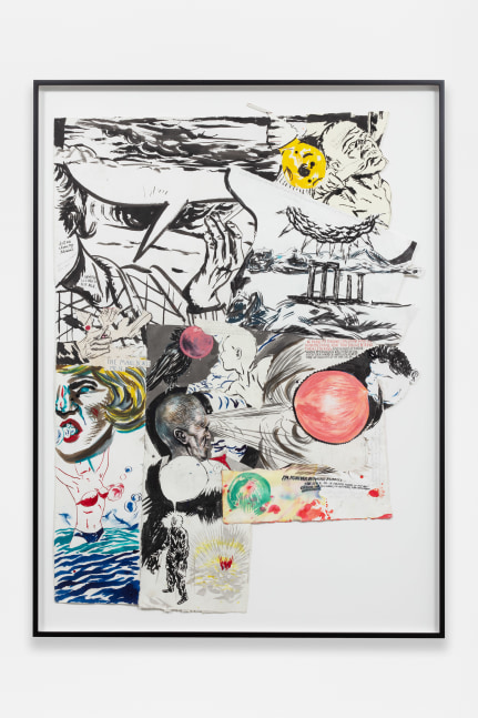 Raymond Pettibon
No Title (Let me clear)
2015
Ink, gouache, graphite, and collage on paper
52 x 38 x 1 3/4 inches (132.1 x 96.5 x 4.4 cm)