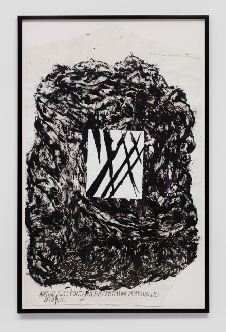 Raymond Pettibon
No Title (Nature also contains)
2011
Pen, ink and gouache on paper
74 x 48 x 2 inches (188 x 121.9 x 5.1 cm)