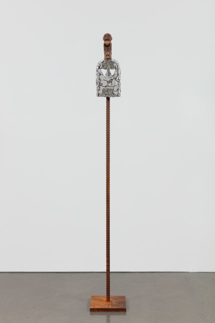 Kader Attia
Mirror Mask
2020
Wooden mask, mirror fragments, black pigment
Artwork Dimensions:
17 1/2 x 6 x 6 1/2 inches (44.5 x 15.2 x 16.5 cm)
Overall Dimensions:
75 1/4 x 10 x 10 inches (191.1 x 25.4 x 25.4 cm)

&amp;euro;70,000

DOUBLE CLICK IMAGE FOR MORE VIEWS