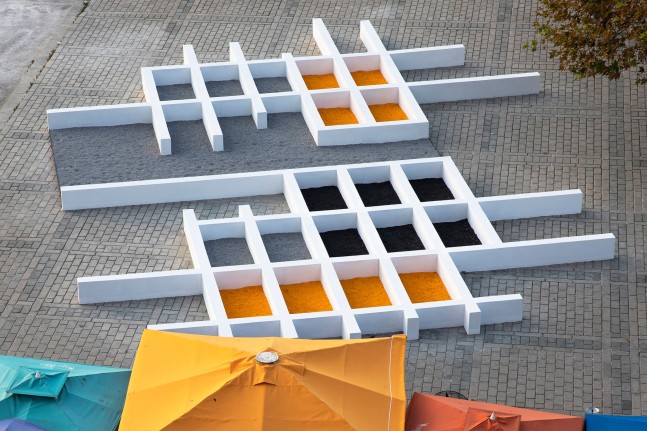 Personal Plots
2019
Concrete block, plaster, paint, and gravel
18 x 634 x 433 inches (45.7 x 1610.4 x 1099.8 cm)

Installation view of the&amp;nbsp;16th Istanbul Biennial, Istanbul, Turkey

Available by commission

CLICK IMAGE FOR MORE VIEWS