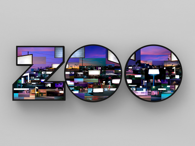 ZOO
2020
Chromogenic transparency on acrylic in aluminum lightbox with LEDs
39 1/2 x 122 7/8 x 7 inches (100.3 x 312.1 x 17.8 cm)
Edition of 4, 2 APs

DOUBLE CLICK IMAGE FOR MORE VIEWS