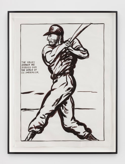 Raymond Pettibon
No Title (The Values Evoked)
1987
Ink on paper
Paper Dimensions:&amp;nbsp;24 x 18 inches (61 x 45.7 cm)
Framed Dimensions:&amp;nbsp;26 3/8 x 20 3/8 inches (67 x 51.8 cm)
$75,000

DOUBLE CLICK IMAGE FOR MORE VIEWS