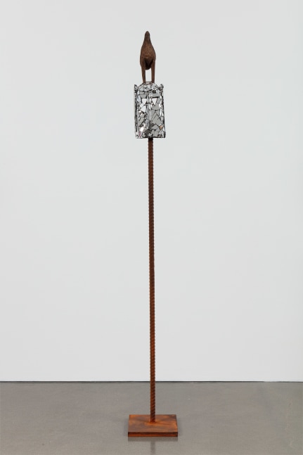 Kader Attia
Mirror Mask
2020
Wooden mask, mirror fragments, black pigment
Artwork Dimensions:
21 1/4 x 6 x 4 3/4 inches (54 x 15 x 12 cm)
Overall Dimensions:
80 x 10 x 10 inches (203.2 x 25.4 x 25.4 cm)

SOLD

DOUBLE CLICK IMAGE FOR MORE VIEWS