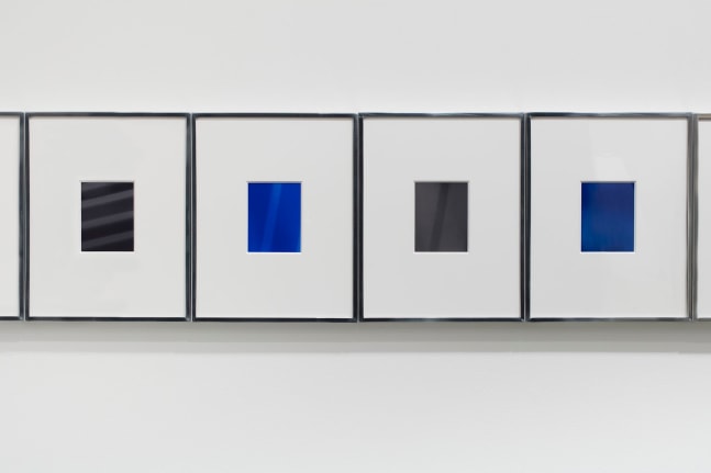 Transparency, 2017 [Positive (Fujichrome RDPIII Provia 100F Em. No. 05481) February 2&amp;ndash;7, 2017 LAX/MIA MIA/LAX; Negative (Kodak Portra 400NC Em. No. 1022) February 2&amp;ndash;7, 2017 LAX/MIA MIA/LAX; Positive (Fujichrome RDPIII Provia 100F Em. No. 05481) March 19&amp;ndash;30, 2017 LAX/HND NRT/LAX; Negative (Kodak Portra 400NC Em. No. 1022) March 19&amp;ndash;30, 2017 LAX/HND NRT/LAX; Positive (Fujichrome RDPIII Provia 100F Em. No. 05481) April 12&amp;ndash;24, 2017 LAX/EWR EWR/LAX; Negative (Kodak Portra 400NC Em. No. 1022) April 12&amp;ndash;24, 2017 LAX/EWR EWR/LAX; Positive (Fujichrome RDPIII Provia 100F Em. No. 05481) May 23&amp;ndash;26, 2017 LAX/YVR YVR/LAX; Negative (Kodak Portra 400NC Em. No. 1022) May 23&amp;ndash;26, 2017 LAX/YVR YVR/LAX; Positive (Fujichrome RDPIII Provia 100F Em. No. 05481) June 11&amp;ndash;25, 2017 LAX/ORD/ALB ALB/PHL/LAX; Negative (Kodak Portra 400NC Em. No. 1022) June 11&amp;ndash;25, 2017 LAX/ORD/ALB ALB/PHL/LAX; Positive (Fujichrome RDPIII Provia 100F Em. No. 05481) July 11&amp;ndash;14, 2017 LAX/ASE ASE/LAX; Negative (Kodak Portra 400NC Em. No. 1022) July 11&amp;ndash;14, 2017 LAX/ASE ASE/LAX; Positive (Fujichrome RDPIII Provia 100F Em. No. 05481) July 18&amp;ndash;30, 2017 LAX/GDL PVR/LAX; Negative (Kodak Portra 400NC Em. No. 1022) July 18&amp;ndash;30, 2017 LAX/GDL PVR/LAX; Positive (Fujichrome RDPIII Provia 100F Em. No. 05481) September 5&amp;ndash;8, 2017 LAX/EWR EWR/LAX; Negative (Kodak Portra 400NC Em. No. 1022) September 5&amp;ndash;8, 2017 LAX/EWR EWR/LAX; Positive (Fujichrome RDPIII Provia 100F Em. No. 05481) October 29&amp;ndash;November 4, 2017 LAX/EWR/FCO MXP/EWR/LAX; Negative (Kodak Portra 400NC Em. No. 1022) October 29&amp;ndash;November 4, 2017 LAX/EWR/FCO MXP/EWR/LAX]&amp;nbsp;(detail)
2018
Epson Ultrachrome K3 archival ink jet print on Hahnem&amp;uuml;hle FineArt Pearl Paper
18 parts,&amp;nbsp;each:
14 1/2 x 11 5/8 x 1 1/2 inches