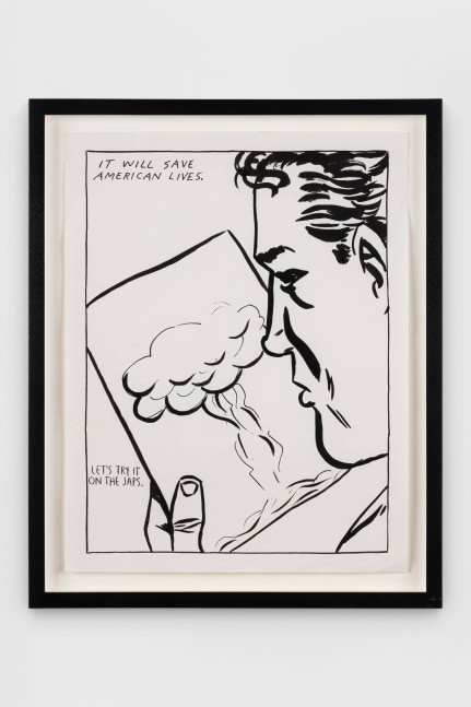 Raymond Pettibon
No Title (It will save)
1987
Pen and ink on paper
14 x 11 inches (35.6 x 27.9 cm)