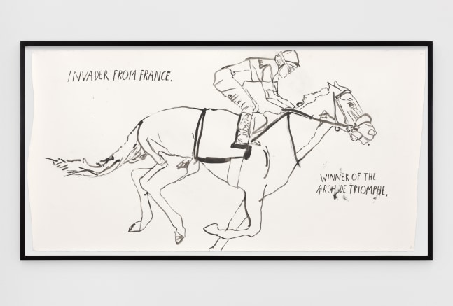 Raymond Pettibon
No Title (Invader from France.)
2019
Ink and graphite on paper
45 1/4 x 86 inches (114.9 x 218.4 cm)
$100,000

DOUBLE CLICK IMAGE FOR MORE VIEWS