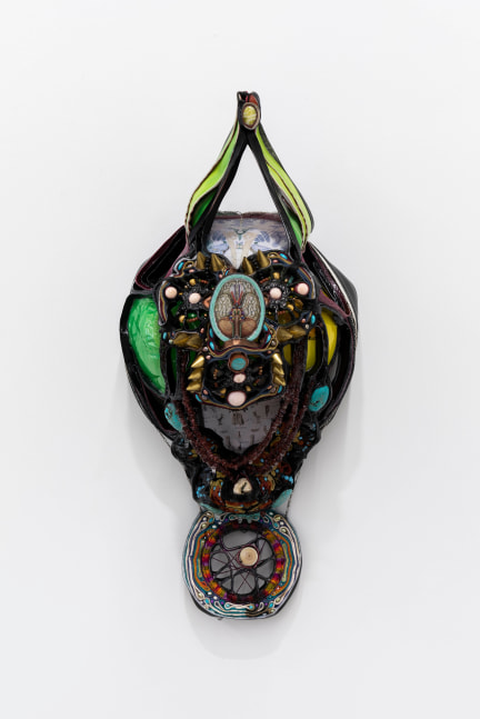 Alicia Piller
Spirit of the Future
2019
Latex balloons, resin, digital prints on recycled paper, vinyl,&amp;nbsp;metal chain, beads, shell, and string
19 x 8 x 6 inches (48.3 x 20.3 x 15.2 cm)

DOUBLE CLICK IMAGE&amp;nbsp;FOR MORE VIEWS