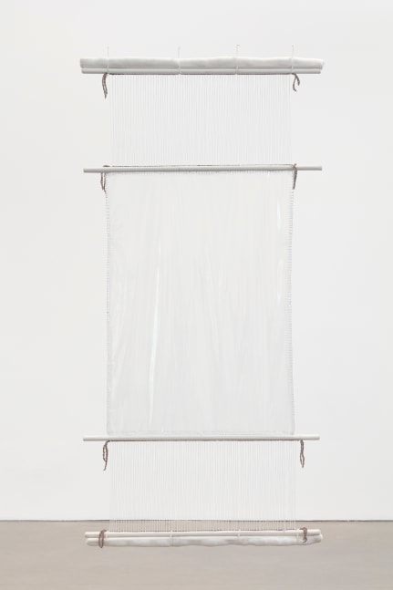 Eric-Paul Riege
HEAT thru from a pillow or a splinter filing a wrinkle thats a lil Shy..Dam..has it been this place all the time or was that blanket warm enough ? [//__//] [|-|] []=[] AND then the hide scrubbed clean and the shield didnt break anymore. . Burnt Water AZ&amp;mdash;the pillow has been in that place all the time&amp;rdquo; &amp;mdash; H&amp;Oacute;L&amp;Oacute;
2021
Mixed fibers and materials
101 1/2 x 49 1/2 x 2 inches (257.8 x 125.7 x 5.1 cm)

DOUBLE CLICK IMAGE FOR MORE VIEWS