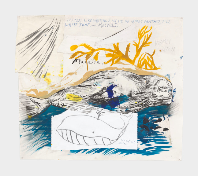 Raymond Pettibon
No Title (If I feel)
2019
Collage, ink, acrylic, graphite, and charcoal on paper
37 1/2 x 44 inches (95.3 x 111.8 cm)