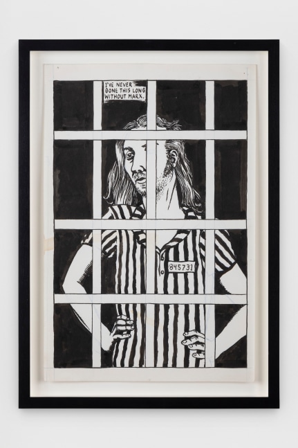 Raymond Pettibon
No Title (I&amp;#39;ve never gone)
1983
Pen and ink on paper
16 1/2 x 11 5/8 x 1 1/2 inches (41.9 x 29.5 x 3.8 cm)