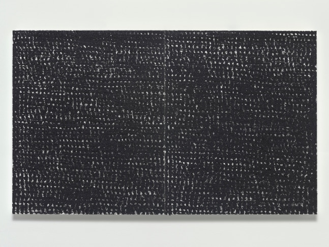 Glenn Ligon
Redacted #8
2023
Oil stick and gesso on two canvases
Overall: 47 1/4 x 78 x 2 inches (120 x 198 x 5 cm)
