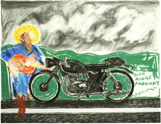 Erik Olson
Alabama to Asheville, 2020
Oil pastel on copper plate etching
BFK Rives&amp;nbsp;cotton satin paper, 300 gsm
12.8 x 16.7 in (32.5 x 42.5 cm) Image Size
16.9 x 20.9 in (43 x 53 cm) Paper Size