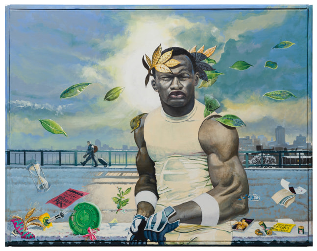 Jim Adams
Lost Trophy (Apollo), 2012
Acrylic on canvas, hand-painted artist frame
28.75 x 36.75 in.