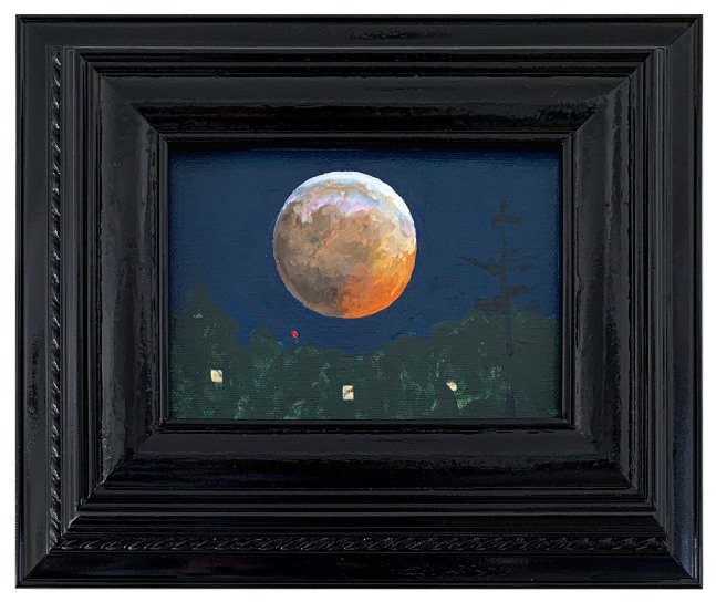 Jim&amp;nbsp;Adams
Blood&amp;nbsp;Moon,&amp;nbsp;2018
Acrylic on canvas

10.5 x 12 x 2 in. framed