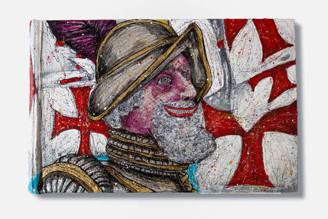 Federico Solmi
The Kindhearted Conquistador, 2018
Hand-painted artist book
10 pages + front / back cover
24 x 36 in (opened)
24 x 18 in (closed)
FS9518