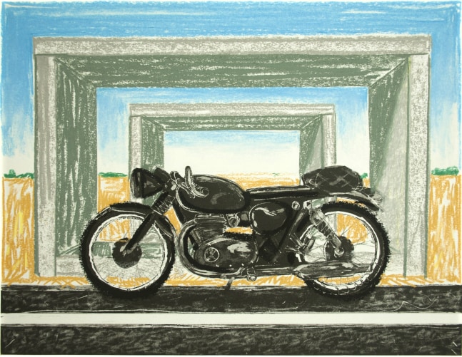 Erik Olson
Marfa, 2020
Oil pastel on copper plate etching
BFK Rives&amp;nbsp;cotton satin paper, 300 gsm
12.8 x 16.7 in (32.5 x 42.5 cm) Image size
16.9 x 20.9 in (43 x 53 cm) Paper size