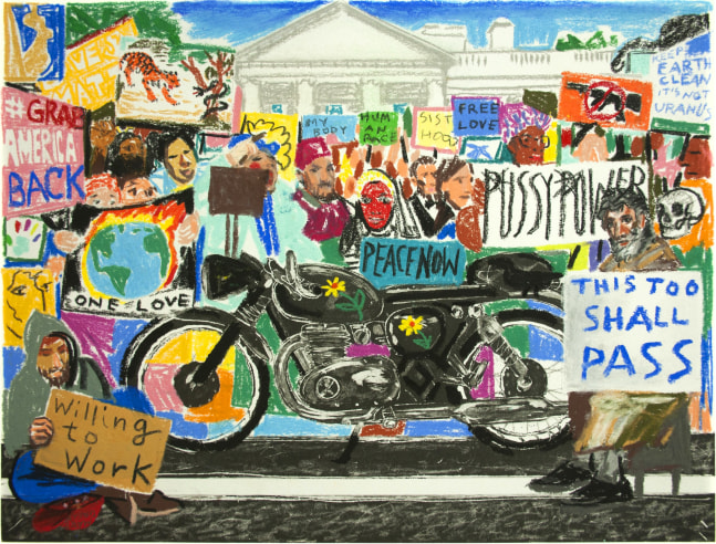 Erik Olson
Washington, D.C. (Day), 2020
Oil pastel on copper plate etching
BFK Rives&amp;nbsp;cotton satin paper, 300 gsm
12.8 x 16.7 in (32.5 x 42.5 cm) Image Size
16.9 x 20.9 in (43 x 53 cm) Paper Size